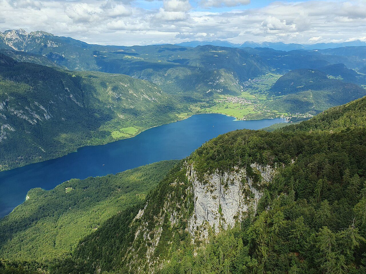 Alpine panorama from Vogel above Lake Bohinj