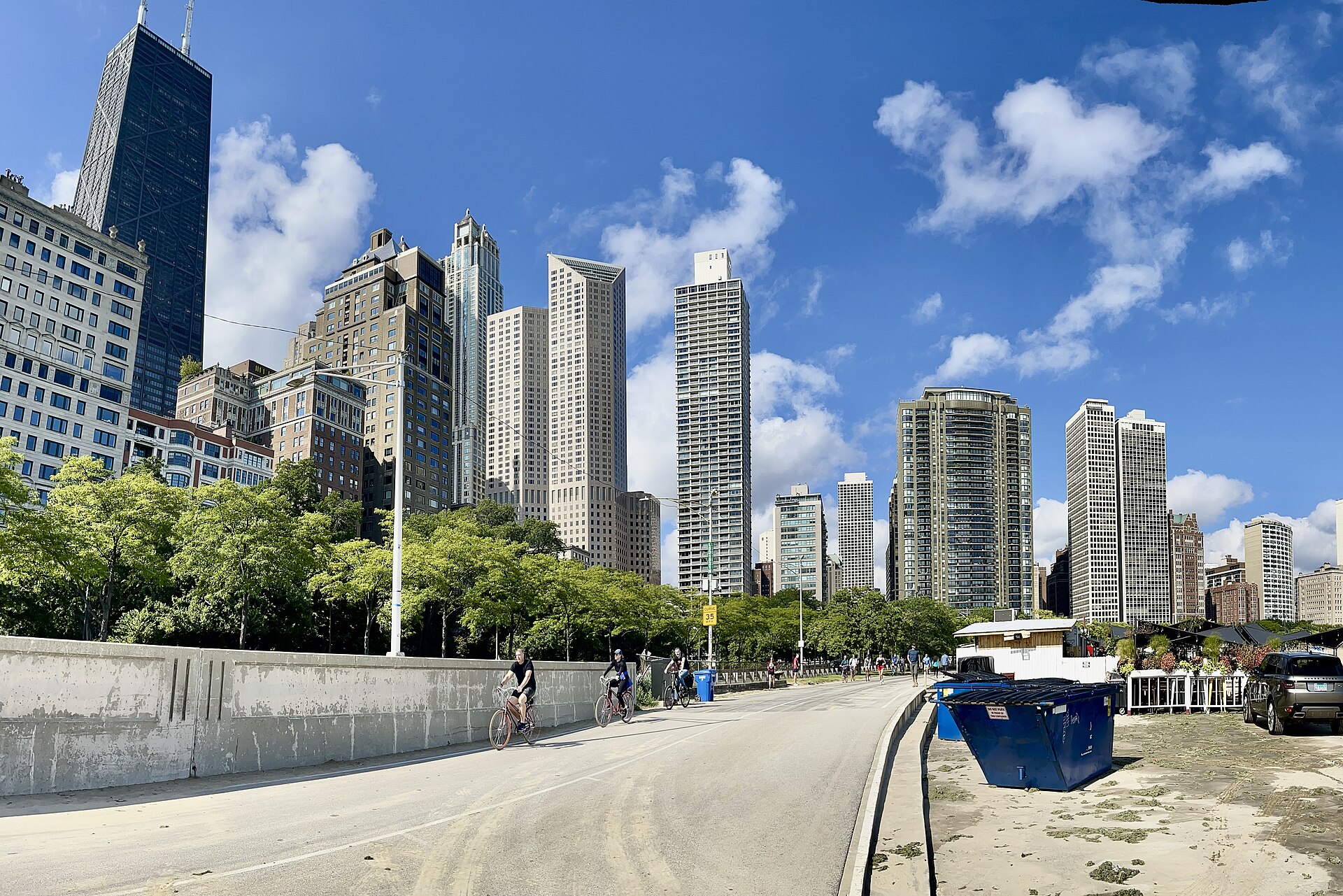 Chicago's lakefront along Lake Michigan
