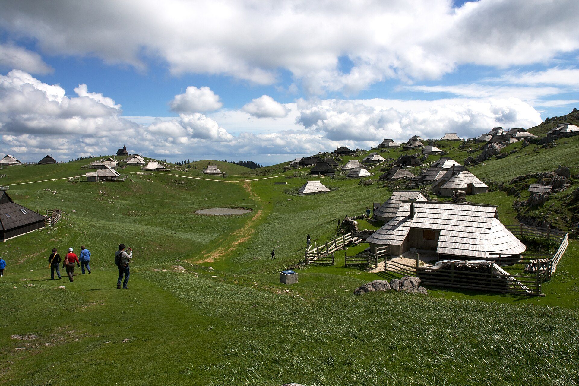 Shepherd huts on the Velika Planina plateau