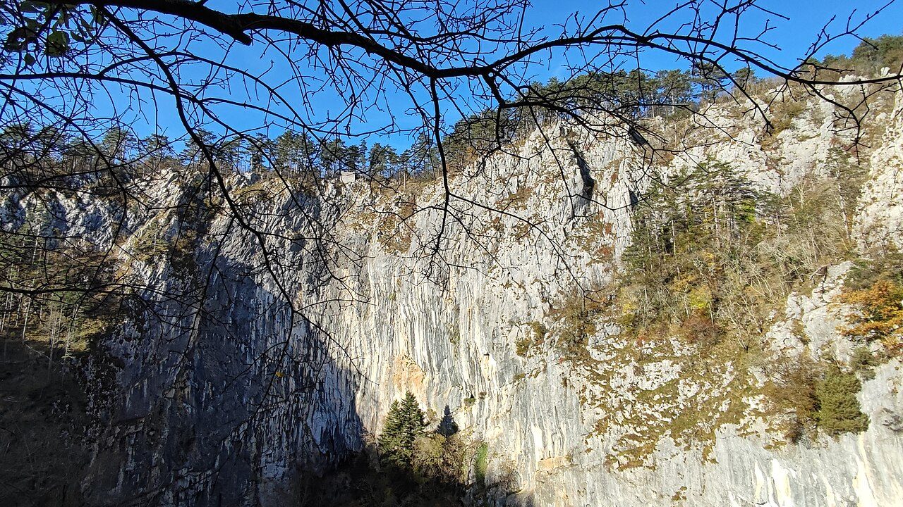 The karst gorge at the Škocjan Caves