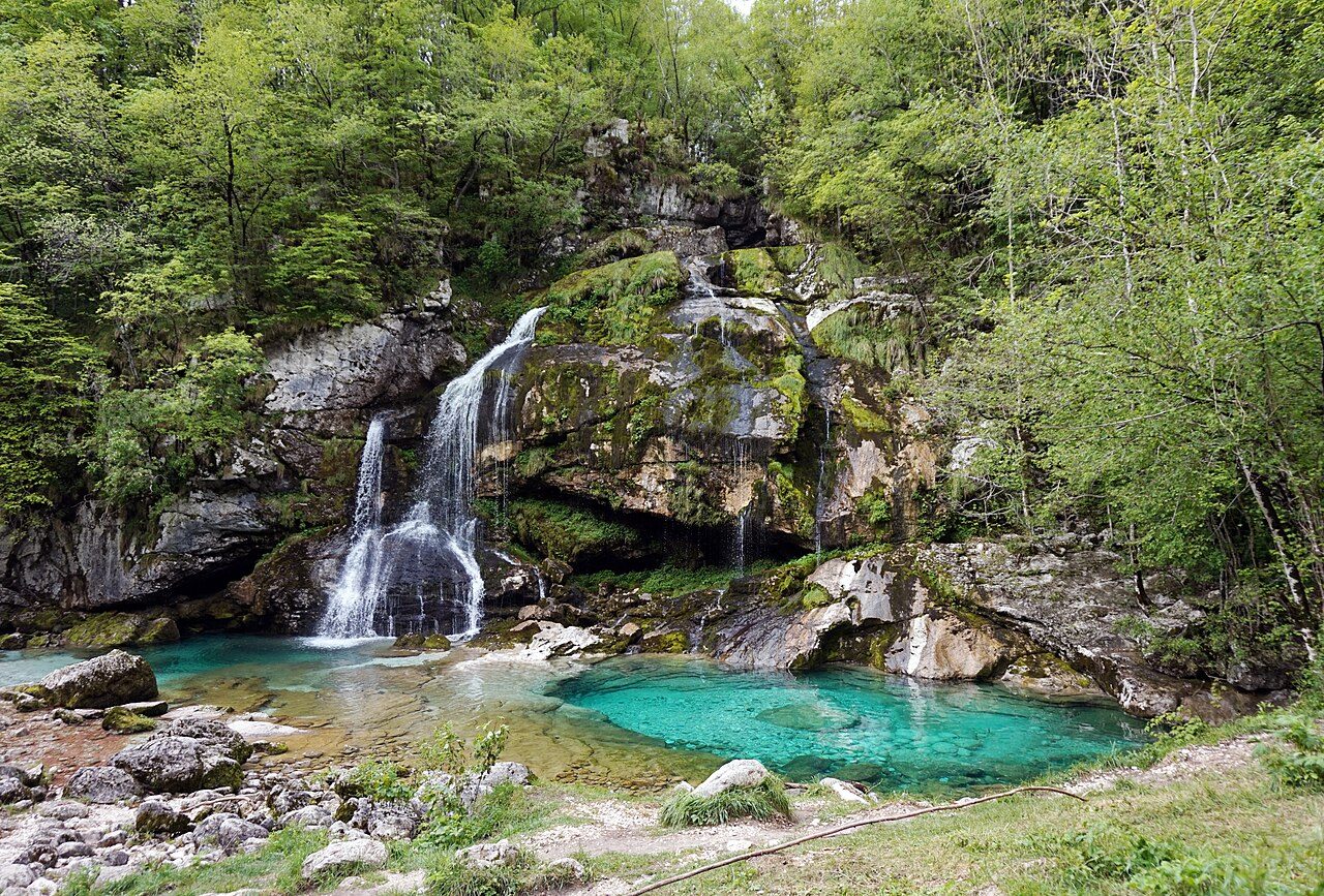 Slap Virje waterfall and its plunge pool